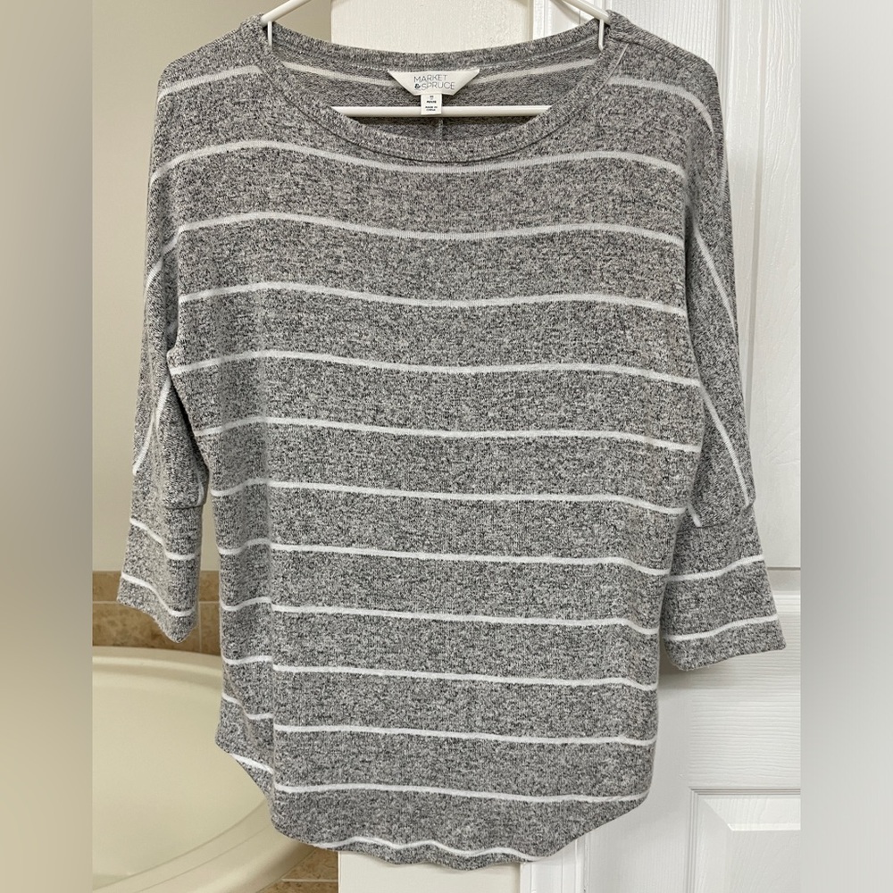 Market & Spruce 3/4 Sleeve Women's XS Petite Top